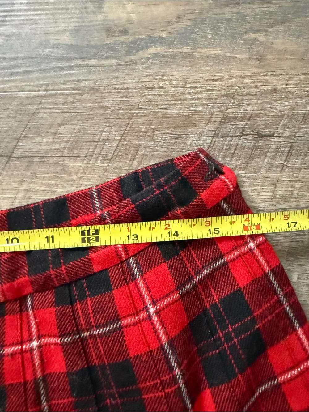 Pendleton Red and Black Plaid Pleated Skater Skirt - Picture 4 of 5